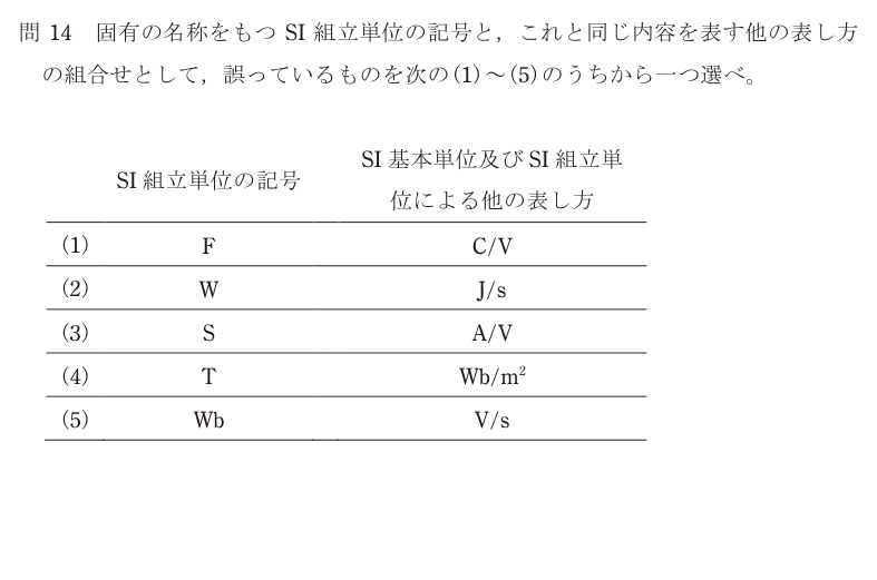 令和5年度 下期 理論 問14 の問題文