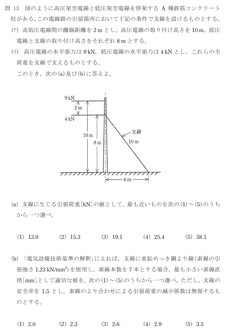 令和7年度 下期 法規 問13 の問題文